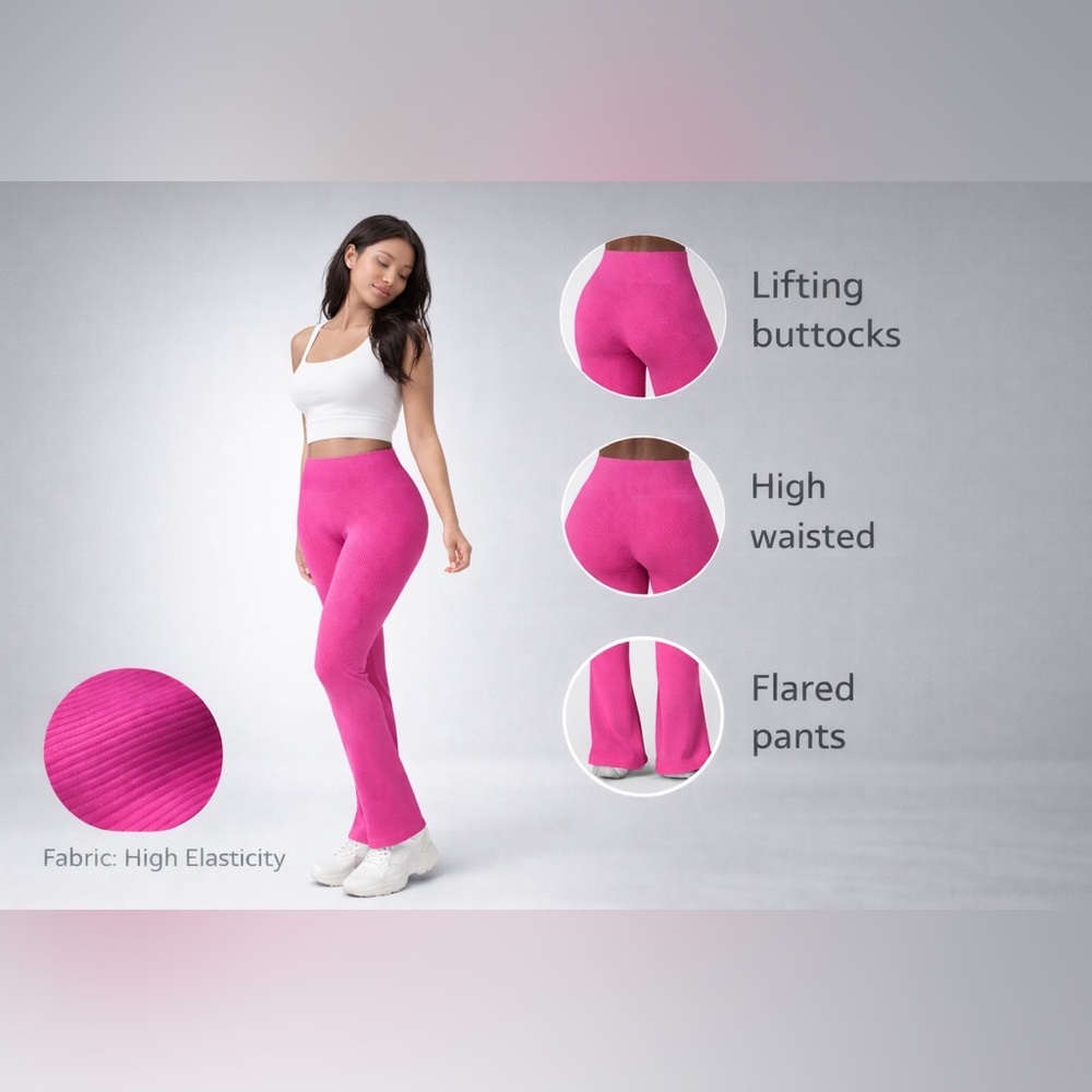 Restock Chic Pink Flare Pants